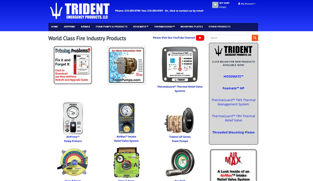 Trident Emergency Products website